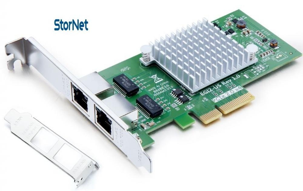 intel i350AM2 ChipSet 2 Portlu 1 Gigabit Ethernet Kart RJ45
