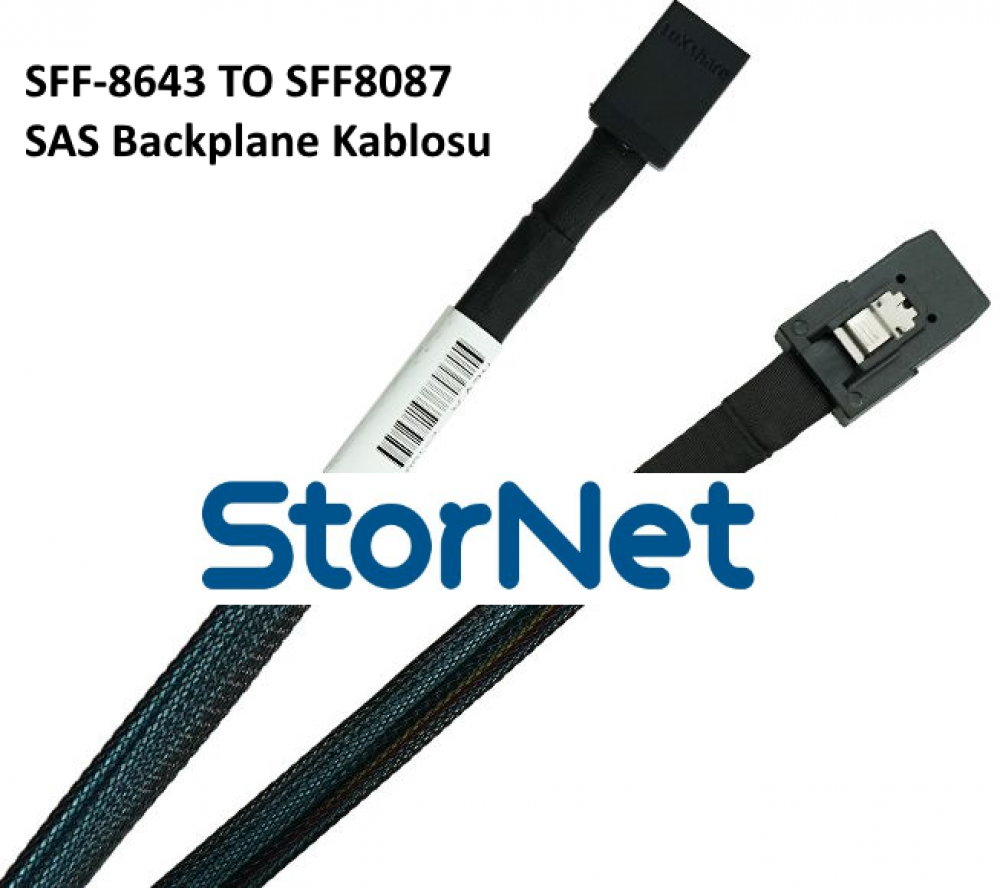 SAS BackPlane Kablosu SFF-8087 to SFF-8643 SAS  1 Metre