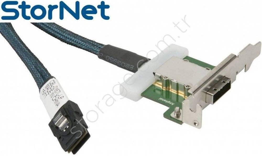 StorNET STR-0167L-LP Internal to External MiniSAS 1 Port Low Profile 61cm Cable 
