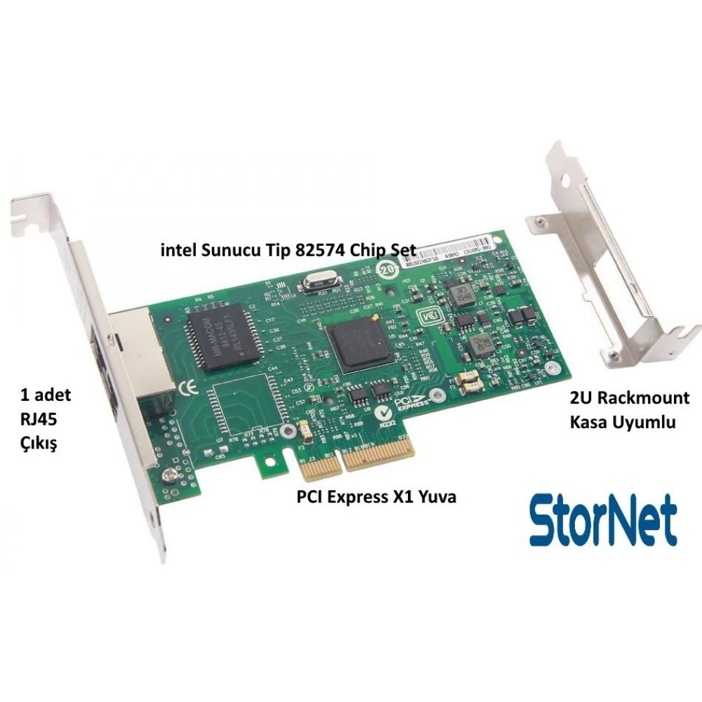 intel 82574 Chip 1 Gb/s 1 Port Ethernet Kart