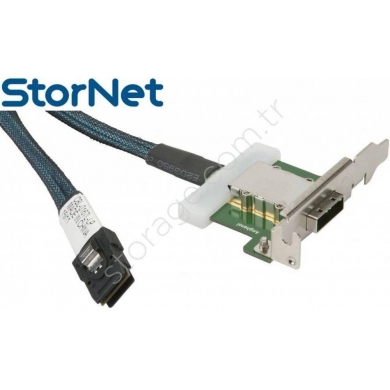 StorNET STR-0167L-LP Internal to External MiniSAS 1 Port Low Profile 61cm Cable 